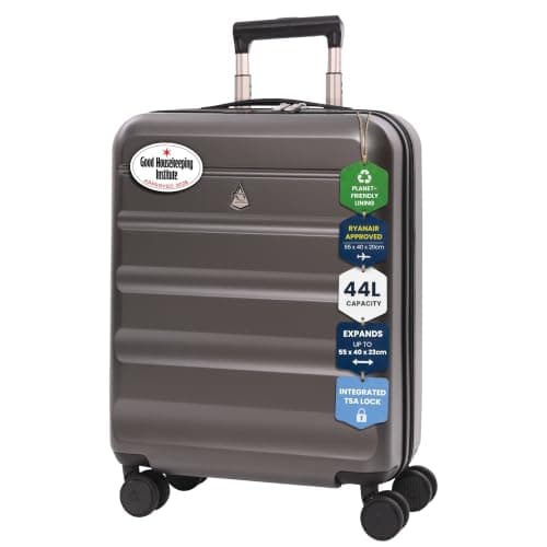 Aerolite 55x40x20 Expandable Ryanair Priority 4 Wheel Cabin Suitcase