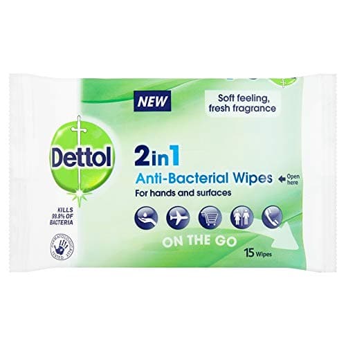 Dettol Antibacterial Hand Wipes, Fresh Scent (9 x 15) 135 — view 2