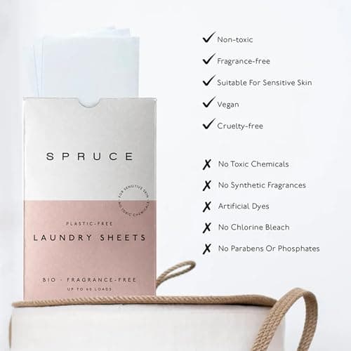 Laundry Detergent Sheets Fragrance-Free | Eco-Friendly Biodegradable Laundry Strips for Sensitive Skin | Plant-Based Non-Toxic Washing Sheet | 60 Sheets Up to 60 Loads | Zero Waste Plastic-Free Deter — view 2