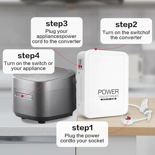 uyoyous 2000w Step Down Transformer UK to US Step Down Voltage Converter — view 3