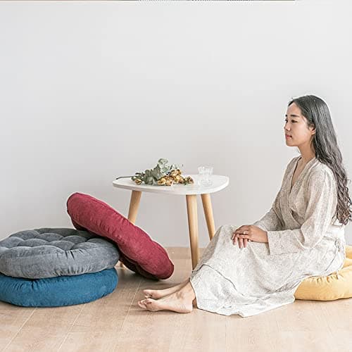 Cushs 22" Round Chair Pads, Soft Thick Floor Pillows for Indoor/Outdoor Use, 5-Pack t Cushs for Office Chairs & Hardwood Floors — view 6