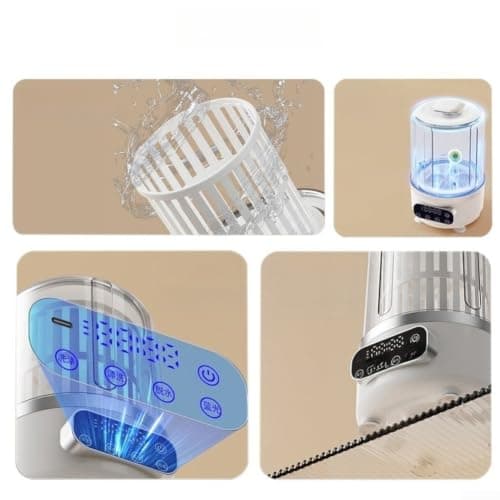 Portable FOR mini Washing Machine USB Rechargeable Underwear Socks Washer 2 5L(Rose Gold) — view 5