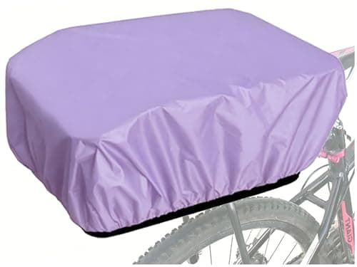 VAOLOAV Rain Cover for Bicycle Basket Bicycle Bag (35L Purple, 35L)