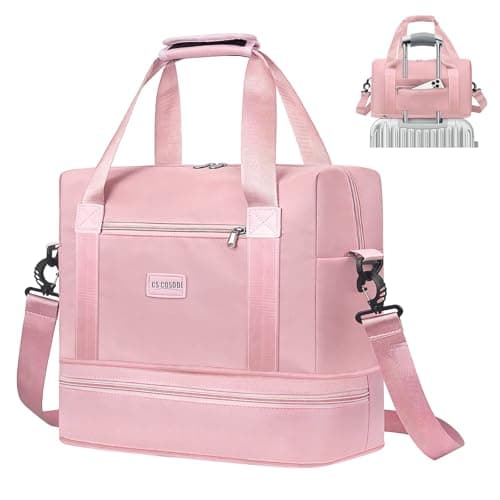 CS COSDDI Travel Bag, Overnight Bag with Shoes Compartment & Wet Pocket, Weekend Bags for Water Resistant Haspital Bag Gym Duffle Bag Women Men Holdall Bag, for Ryanair Cabin Bags 40x30x20