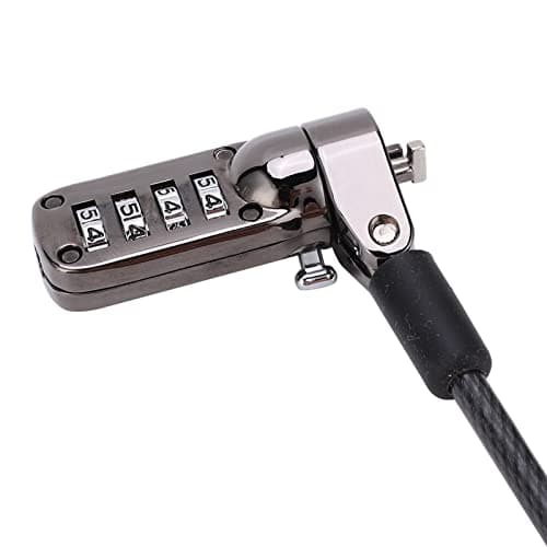 Cocoarm Laptop Security Lock PVC and Metal Combination Cable Lock 1.8m 5.9ft 4 Digit Keyless Code Adjustable Strap for Notebook Projector Desktop Office School — view 4