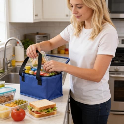 Fashion Stationery Insulated Lunch Bag, Polyester, Small Cooler — view 6