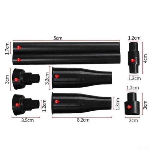 HavenDomicile 8 Pack Black Outdoor Garden Fountain Nozzle, Multi-Functional Water Feature Sprayer Head With Extension Tubes — view 2