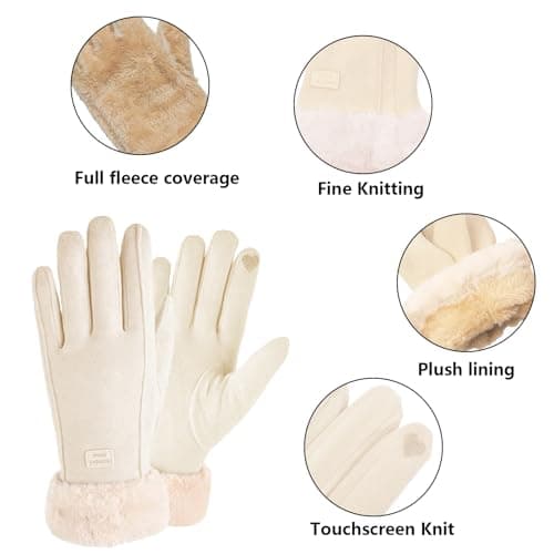 ZEMINRI Winter Gloves with Fleece Lined Thermal Gloves — view 3