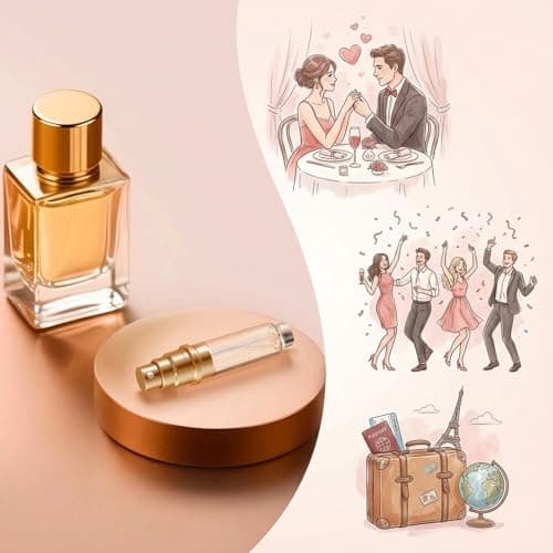 MaciRept Perfume Atomiser,Portable Travel Refillable Perfume Bottle,Mini Pocket Aftershave Travel Bottle Perfect for Business Trip Vacation Date 5ml,Gifts for Men and Women — view 4