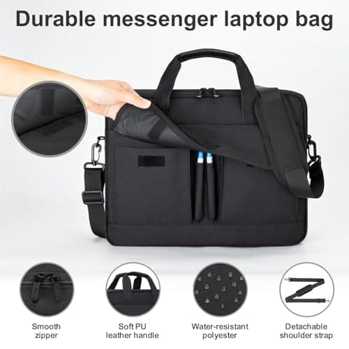 RAINYEAR Laptop Bag 15.6 Inch Multifunctional Computer Case Shoulder Bag — view 4
