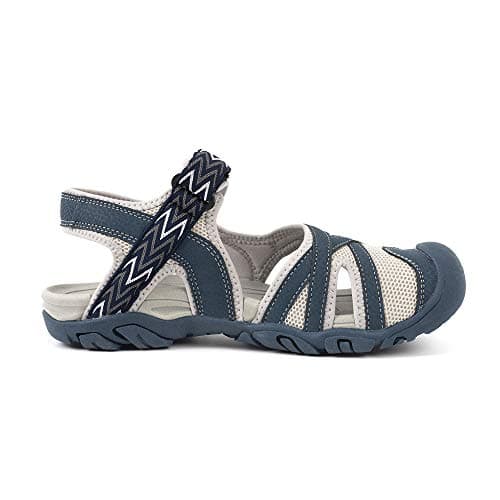 HEVA Womens Hiking Sandals Closed Toe Athletic Walking Shoes,5UK, Blue — view 2
