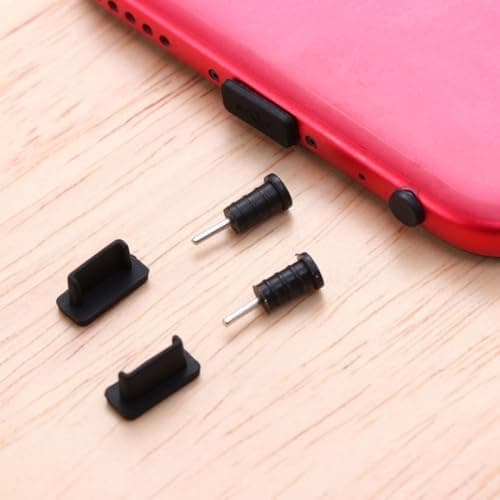 BESTOYARD Type-c Dust Plugs 20 Pairs Silicone Black for USB Jack — view 4