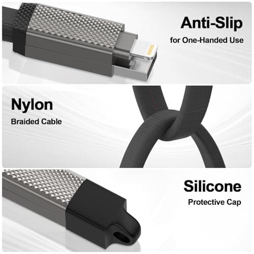 Keychain Charger 100W USB C Multi Charging Cable, 2-in-2 USB A+C to USB C+Lightning Fast Charger Cable, Travel Portable Magnetic Short Charging Cable for iPhone 17/16/15/14/13/12/iPad/MacBook/Samsung — view 5