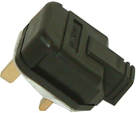 BG Rubber Plug Top 13A Heavy Duty Black HDPT13B
