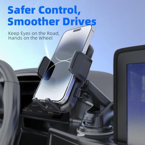 The Lux Brand Universal [2026] BEST Car Phone Holder, Enhanced & Upgraded Suction Adjustable 360° Rotation for Dashboard/Windscreen, Compatible with all Smart Phones. Premium Quality — view 6
