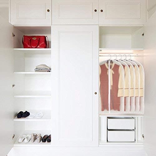 HomeClean Moth Proof Garment Bags 60 x 100cm(24'' x 40'') Hanging Clothing Storage Bags and 6 Cedar Balls for Suit Jacket Shirt Sweater Pack of 6 — view 6