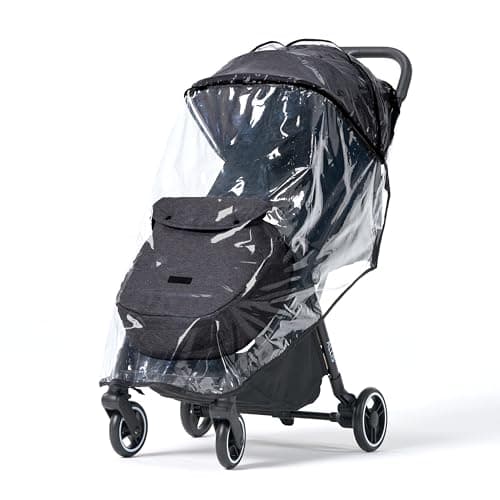 Allis Baby Flick Auto-Fold Stroller with Footmuff & Raincover, Black — view 2