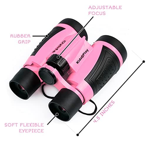 Adventure Kidz Outdoor Exploration Kit, Children’s Binoculars, Flashlight, Compass, Fox Whistle, Magnifying Glass, Backpack. Great Gift Set for Educational, Pretend Play, Ages 3+ Boys Girls (Pink) — view 5