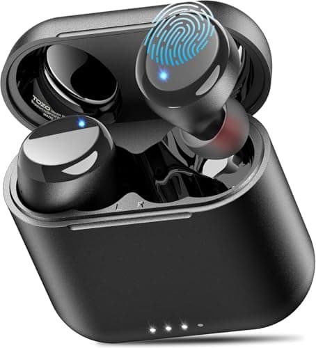 TOZO T6 Wireless Earbuds, Bluetooth 5.3 Ear Buds, Stereo Sound in Ear Headphones, 50H Playtime for Travel, Work and Calls, Wireless Charging, AI Clear Call, APP Customizable EQs, IPX8 Earphones