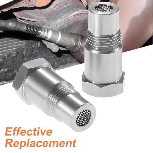 2 Pcs O2 Oxygen Sensor Adapter, M18 x 1.5 Steel Sensor Spacer with Filter — view 3