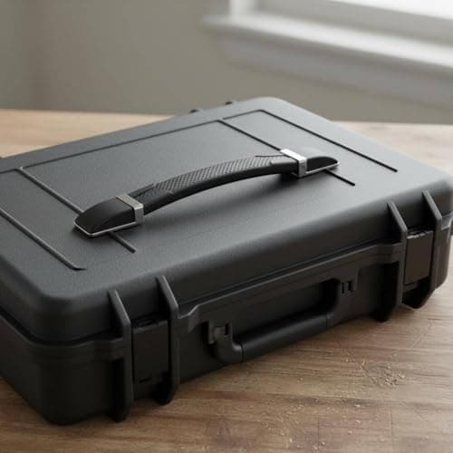Perfeclan Retractable Handle Suitcase Portable Heavy Duty Zinc Alloy Build Suitable for Wooden Crates ES Luggage Replacement Travel Use, Gun Black 260MM — view 5