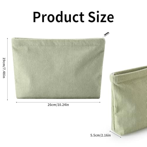 4 Pcs Cosmetic Bags for Women, Small Travel Makeup Bag for Handbag Purse, Tolletry Make Up Bags with Zipper, Corduroy Makeup Pouch for Traveling Essential, 10.24 x7.48 x2.17 — view 2
