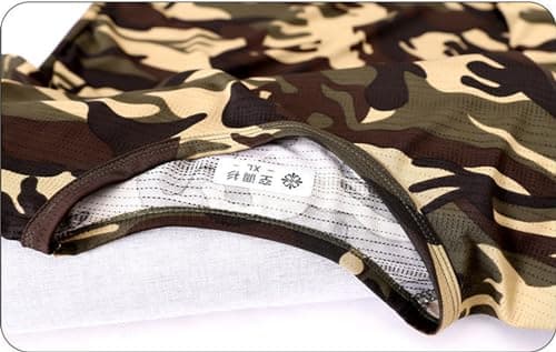 2026 Men's Camo T-Shirt Sport Fitness Short Sleeve Crew Neck Shirt Cargo Trousers Outdoor Hiking Drawstring Pocket Athletic Jogging Bottoms Set, yellow, XL — view 4