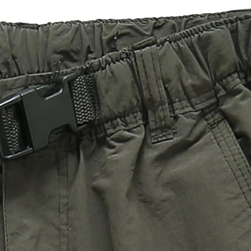 Men's Convertible Cargo Pants with Detachable Legs, Straight Fit for Hiking and Travel, Lightweight and Breathable for Spring Summer Autumn, Multi-Pocket Design for Everyday Utility (Green, XL) — view 5