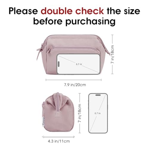Narwey Makeup Bag, Travel Toiletry Bag, Wide-Open Wash Bag for Women — view 5