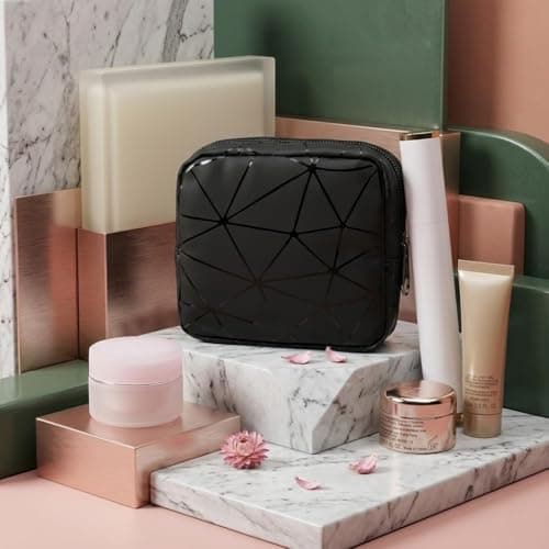 YUNTRUN 2 Pcs Period Bag, Sanitary Pad Storage Bag, Leather Sanitary Pad Storage Bag with Zipper, Compact & Waterproof Travel Organiser for Teens & Women — view 5