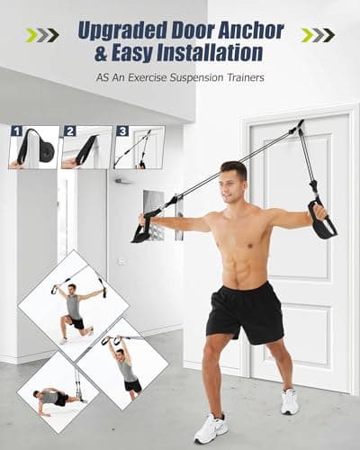 ALongSong Resistance Band Set Men with Handle & At home Pilates Bar Workout Equipment, 6 Exercise Bands 20-240Lbs/30-240LBS Optional & Door Anchor For Home Gym Fitness Equipment — view 3