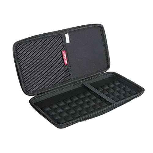 adada Hermitshell Hard Travel Case for Logitech MX Keys Mini Minimalist Wireless Illuminated Keyboard (Black) — view 3