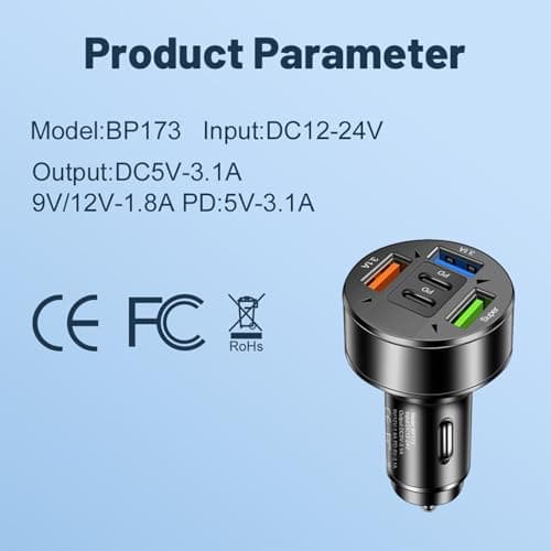 Usb Car Charger 100W USB C Multi Port Charger — view 5