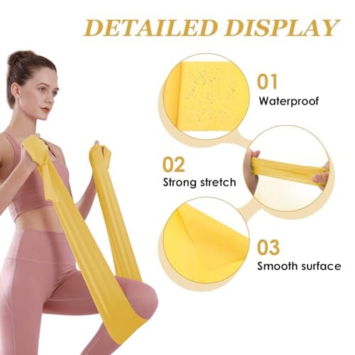 Resistance Band For Men & Women 1.5M Skin-Friendly Exercise Bands Natural — view 3