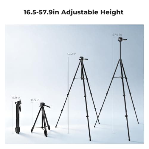 K&F CONCEPT 57.9"/147cm Lightweight Camera Tripod — view 4