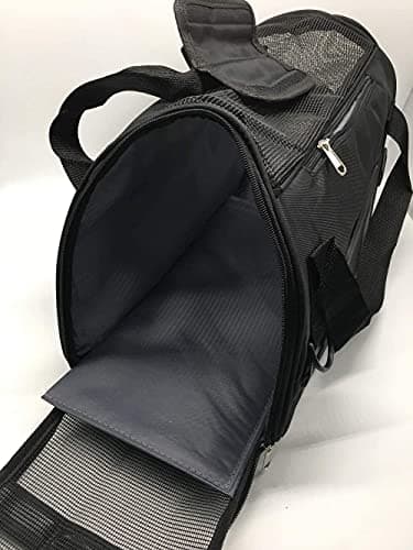 TIYOLAT Pet Carrier Bag, Airline Approved Duffle Bags, Pet Travel Portable Bag Home for Little Dogs, Cats and Puppies, Small Animals (M, Black) — view 6