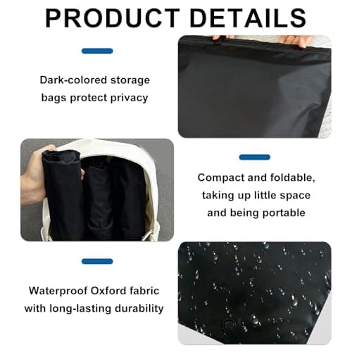 Small Vacuum Storage Bags for Travel 2 Pack, Reusable Oxford Cloth Vacuum Pack Bags for Clothes, Manual Exhaust, No Air Pump Needed, Space-Saving Storage Bags with Zips for Suitcases and Home — view 3