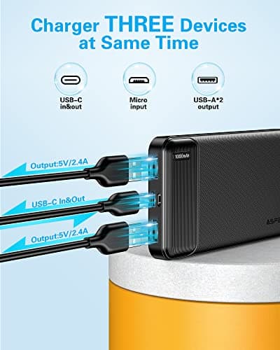 AsperX Power Bank Portable Charger Fast Charging 10000mAh — view 4