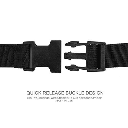 6 Pack Luggage Nylon Straps with Quick Release Buckle Utility Straps for Travel Packing Outdoor Sports, M, Black — view 4