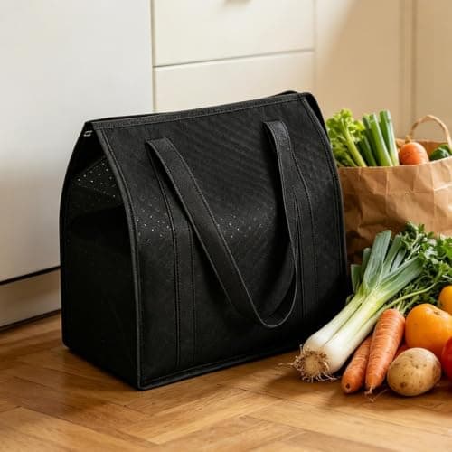 Insulated Cooler Bags, 2 Pack 30x18x33cm Large Reusable Shopping Bags — view 3