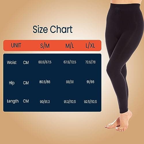 Heatwave Pack of 2 Women's Leggings Velvet Plush Thermal Fleece Lined High Waist Stretchy Comfortable Cosy Soft Feel All Day Comfort Winter, L/XL Black — view 4