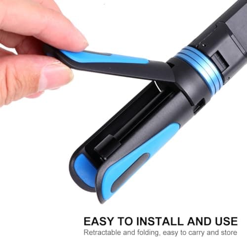 Blue Retractable Folding Selfie Stick Mini Desktop Phone Tripod — view 5