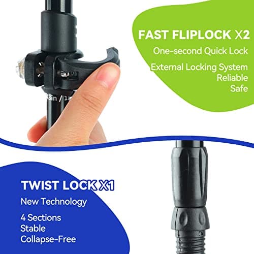 2-Pack Walking Sticks for Women and Men,Telescopic Trekking Pole for Hiking — view 3