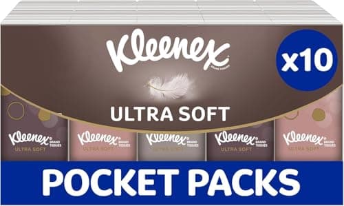 Kleenex Ultra Soft Travel Tissues - Multipack 10 Tissue Packs