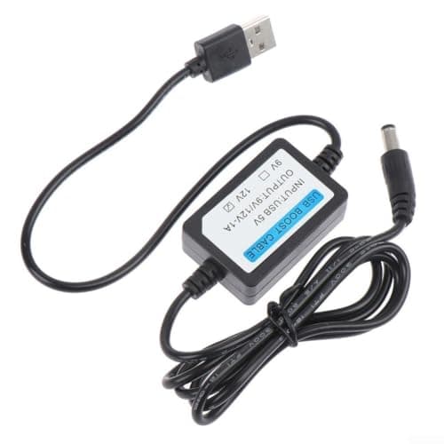 Portable USB Power Step-Up Cable 5V to 12V Converter for Wireless Router - Stable 1A Output Cord for Baby Monitor CCTV Camera(5V to 12V) — view 5