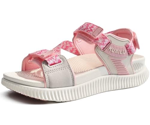 KuaiLu Womens Orthopedic Walking Sandals with Arch Support Recovery Cushion