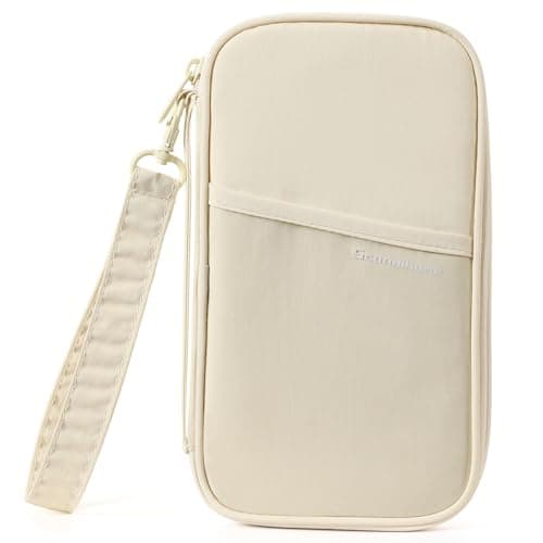 SEPWIK Travel Passport Wallet RFID Family Passport Holder with Hand Strap, Waterproof Travel Document Organizer for Credit Card, Boarding Pass, ID, Money, Flight Tickets Scandihome Series