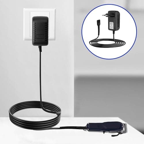 4V 2A Charger Trimmer Razor for Wahl Finale 5 Star 8591 8504 8164 8148 1919, Cordless Magic Clip, Senior Clipper, Finale Shaver Power Adapter Cord — view 4