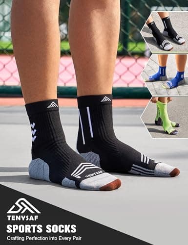 Lounwee Mens Compression Running Socks: 360° Targeted Support Secure Fit — view 2