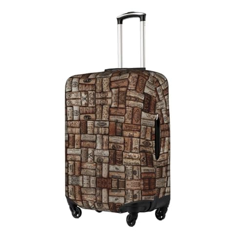 Wine Cork Printing Large Suitcase Cover, Elastic Suitcase Cover with Zipper, Protects Luggage During Travel — view 2